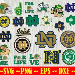 notre-dame-fighting-irish football team svg, notre-dame-fighting-irish svg, logo bundle instant download