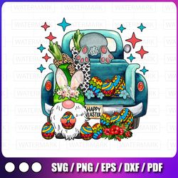 happy easter gnome truck png sublimation design, easter sublimation png,easter day png,easter egg and truck png