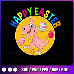 happy easter png, easter png, easter dinosaur png, kids easter, sublimation design download,