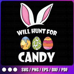 will hunt for candy png, sublimation, bunny ears png, easter eggs