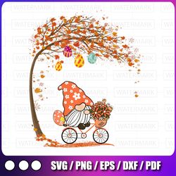 tree easter gnome png sublimation design, easter sublimation png, easter day png, easter gnome png, gnome with egg png,