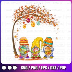 tree easter gnomes png sublimation design, easter sublimation png, easter day png, easter gnome png, gnome with egg png,