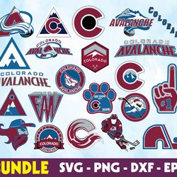 colorado avalanche logo, bundle logo, svg, png, eps, dxf hockey teams svg