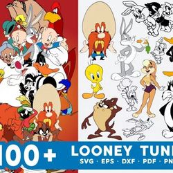 100 LOONEY TUNES SVG BUNDLE - SVG, PNG, DXF, EPS, PDF Files For Print And Cricut