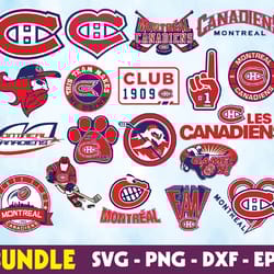 montreal canadiens logo, bundle logo, svg, png, eps, dxf, hockey teams svg