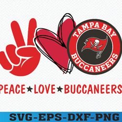 peace love with buccaneers , svg,png,eps,dxf