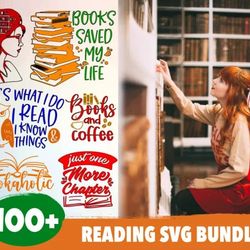 100 READING SVG BUNDLE - SVG, PNG, DXF Files For Print And Cricut