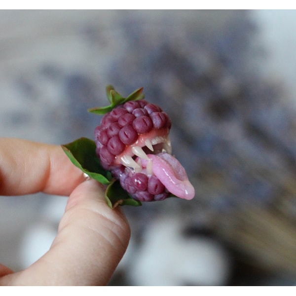 Raspberry brooch Creepy jewelry - Inspire Uplift