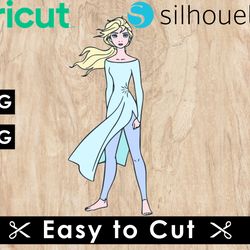 Frozen Elsa Svg Files, Frozen Elsa Png Files, Vector Png Images, SVG Cut File for Cricut, Clipart Bundle