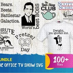 100 THE OFFICE TV SHOW SVG BUNDLE - SVG, PNG, DXF, EPS, PDF Files For Print And Cricut