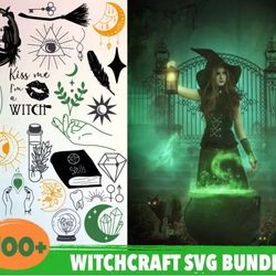 100 WITCHCRAFT SVG BUNDLE - SVG, PNG, DXF, EPS, PDF Files For Print And Cricut