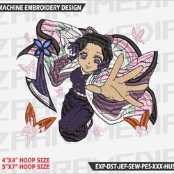 anime inspired , machine embroidery design, files, instant download