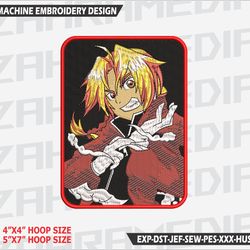 anime inspired , machine embroidery design, files, instant download