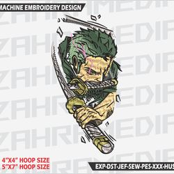 anime inspired , machine embroidery design, files, instant download