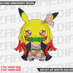 anime inspired , machine embroidery design, files, instant download