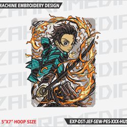 anime inspired , machine embroidery design, files, instant download