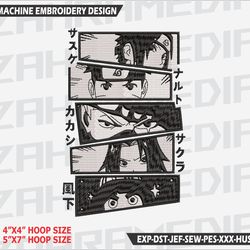 anime inspired , machine embroidery design, files, instant download