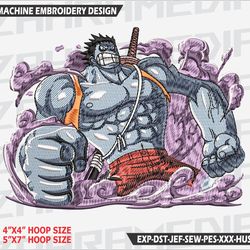 anime inspired , machine embroidery design, files, instant download