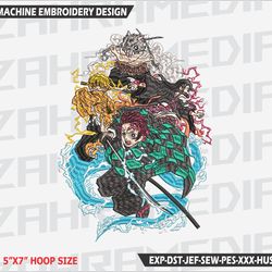 anime inspired , machine embroidery design, files, instant download