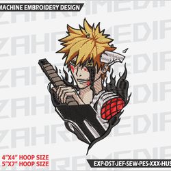 anime inspired , machine embroidery design, files, instant download