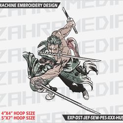 anime inspired , machine embroidery design, files, instant download