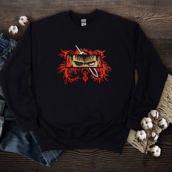 Embroidered Sweatshirt, Berserk Anime Crewneck Embroidered, Anime, Anime inspired