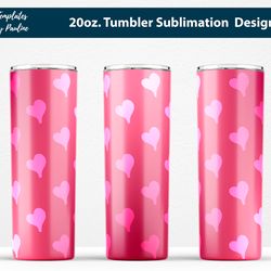 seamless wedding pink heart tumbler wrap