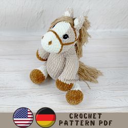 Crochet pattern horse - amigurumi Digital English PDF pattern