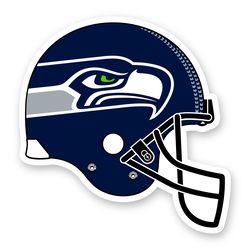 Seattle Seahawks Helmet Mascot Emblem Fathead Truck Car Window Vinyl NFL Helmet Sticker NFL Emblem Outdoor Any Sizes