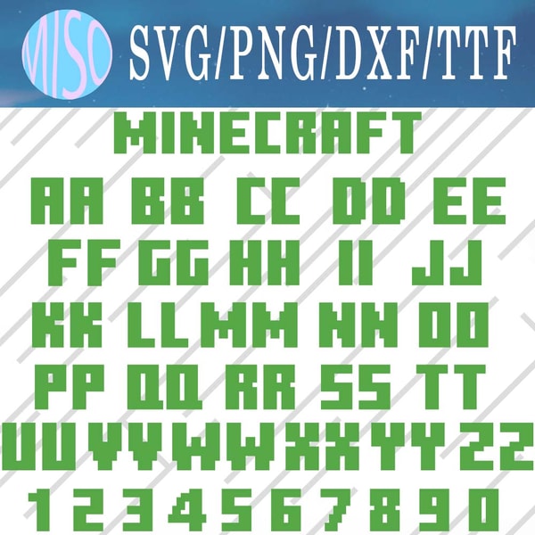 Minecraft font svg, Minecraft font svg, Png, Dxf | Inspire Uplift