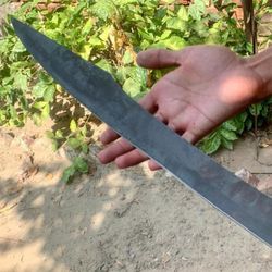 zombie tool machete knife, 30" long hunting sword, d2 steel hunting sword with sheath