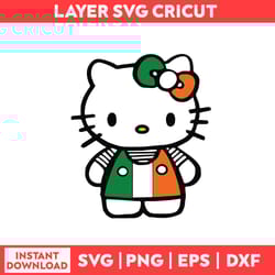 happy st patricks day of the kitty, lucky st patricks day hello kitty svg, png, eps, dxf digital file.
