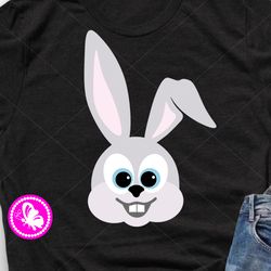 Easter Bunny face Vector file svg pdf png Rabbit ears Hare animal clipart