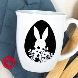 easter egg and bunny grass print svg pdf png rabbit ears hare animal clipart decorations