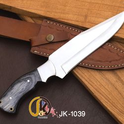 "Stainless-Steel-Knife" Hunting-knife-with-sheath" fixed-blade-Camping-knife" Bowie-knife" Handmade-Knives" Gift-For-men