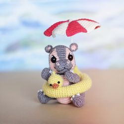Crochet pattern Hippo, DIY amigurumi hippo tutorial, PDF Digital  Download, summer crochet pattern
