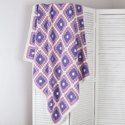 Handmade Crocheted Blanket for Mom Christmas Gift Thick Knitted Blanket Knitted