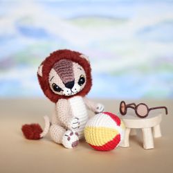 Crochet pattern Lion, DIY amigurumi lion toy tutorial, PDF Digital  Download, diy sunglasses for doll, safari animal toy