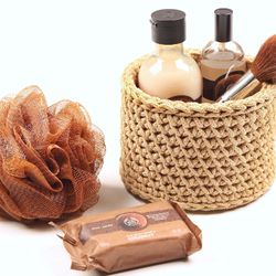 crochet organizer basket craft room storage medium crochet basket