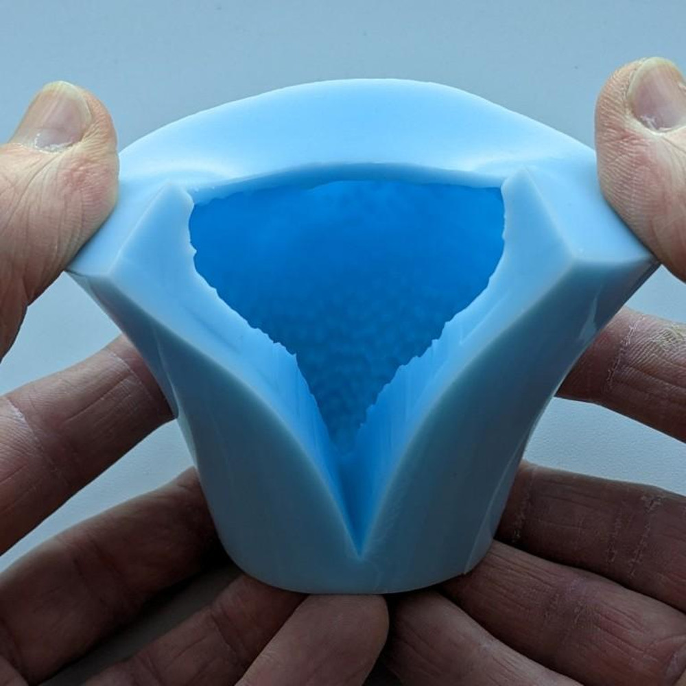 Strawberry silicone mold open