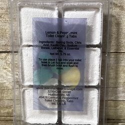 lemon & peppermint toilet cleaning tabs