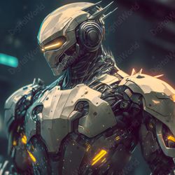 Artistic illustration. Robot. Exoskeleton