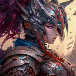art illustration. anime art. girl in armor . jpg image