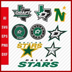 Dallas Stars Logo, Dallas Stars Svg, Dallas Stars Svg Cut Files, Dallas Stars Layered Svg For Cricut, D Stars Png Images