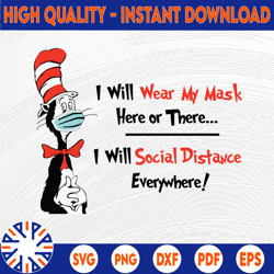 dr seuss digital download, dr seuss face mask svg, cat in the hat mask svg, cat in the hat svg, inspired cutting file