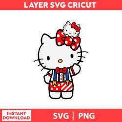 Christmas Hello Kitty, Cute Cat Svg, Kitty Svg, Kawaii Kitty Clipart, Kawaii Kitty Svg, Png Digital File.