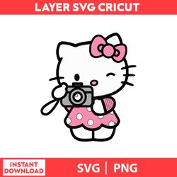 Kleurplaten Hello Kitty, Cute Cat Svg, Kitty Svg, Kawaii Kitty Clipart, Kawaii Kitty Svg, Png Digital File.
