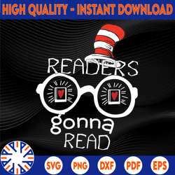 readers gonna read tee - love reading bookworm svg png, dxf cricut, silhouette cut file, instant download