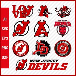 New Jersey Devils Logo, New Jersey Devils Svg, Devils Svg Cut Files, New Jersey Devils Layered Svg For Cricut, Png Image