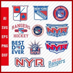 New York Rangers Logo, NY Rangers Svg, NY Rangers Svg Cut Files, New York Rangers Layered Svg For Cricut, NYR Png Images
